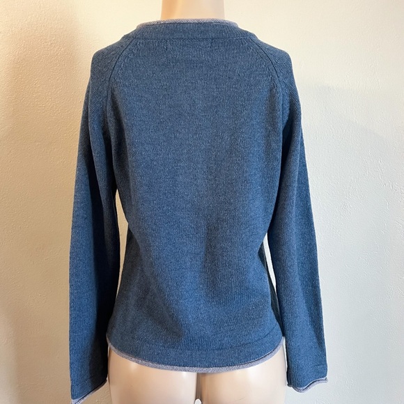 IrelandsEye Killiney Button Down Wool Cashmere Blend Cardigan Harbour Blue Small - Picture 11 of 14